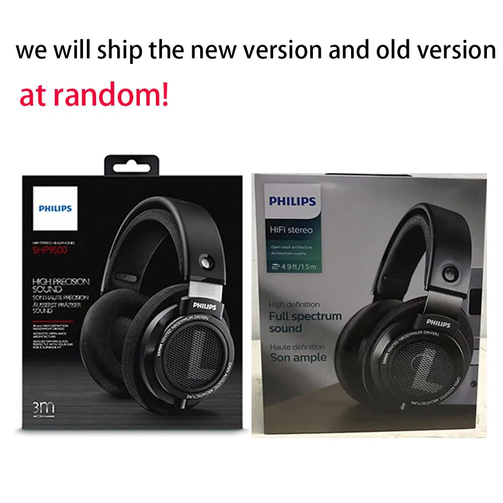Оригинальные Наушники Philips SHP9500, 3,5 мм, проводная гарнитура длиной 3 метра для Galaxy S8/s9, huawei, Xiaomi, MP3