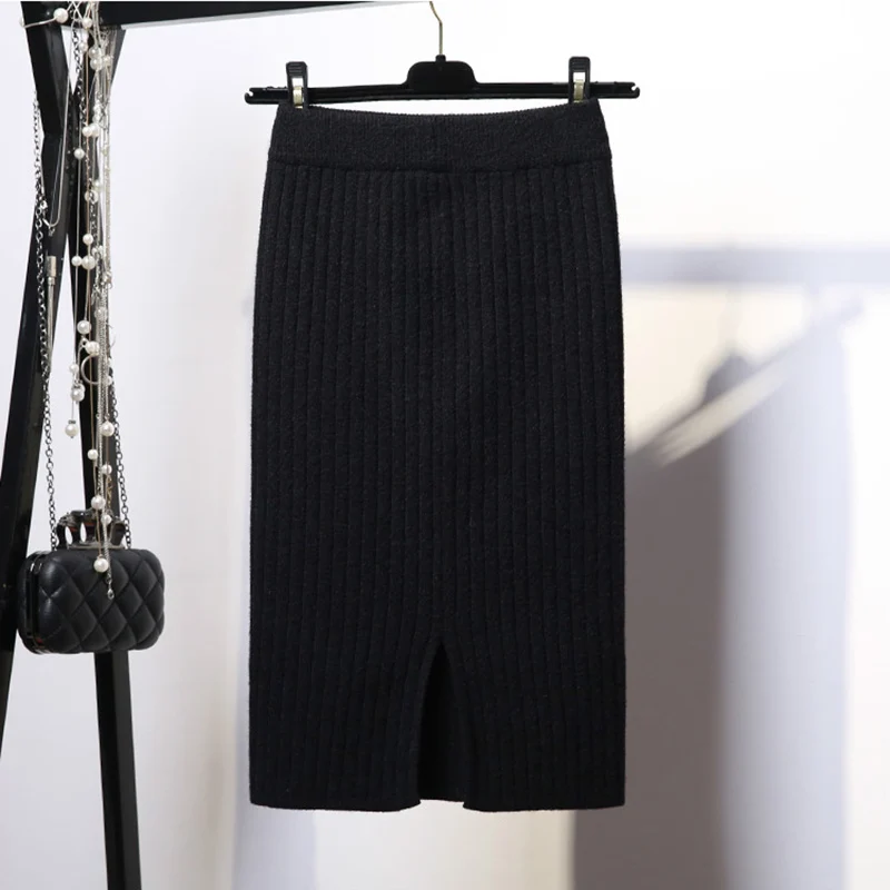 Юбка карандаш до колена женская с высокой талией|Женские юбки| |