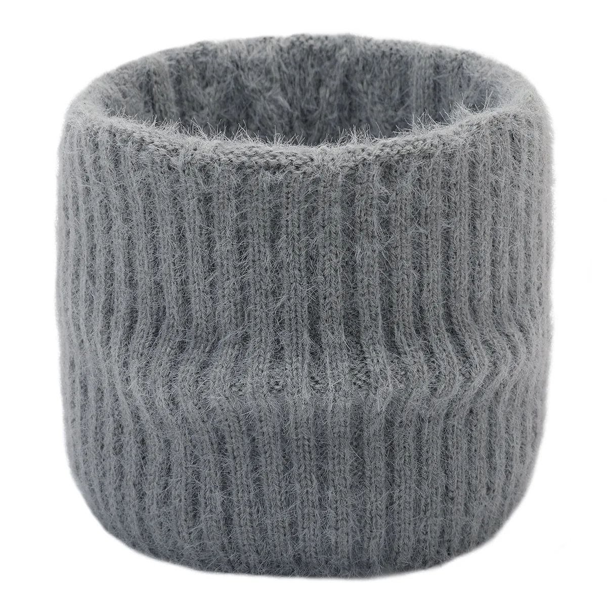 

Unisex Winter Men Women Warm Knitted Ring Scarves Thick Elastic Knit Mufflers Neck Warmer Boys Girl Plush Infinite Scarf Collar