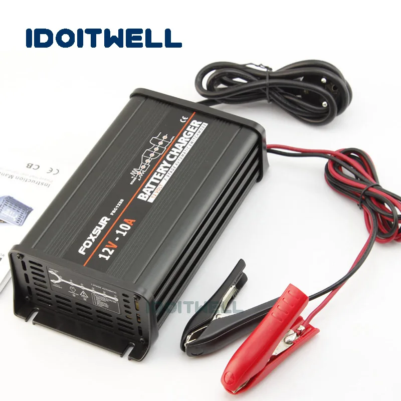 

Professional 12V pulse repair charger 12V 10A lead acid battery chargers fast smart Automatic Car battery charger 12V Desulfator