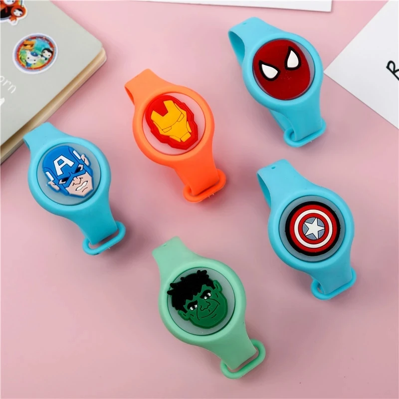 

Marvel Spiderman wristband Avengers Captain America Hulk Iron Man Anime Figure wristband Kids Birthday Gifts Toys