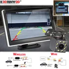 Koorinwoo CCD Беспроводной 5 дюймовый цветной ЖК-дисплей видео автомобильный монитор заднего вида Камера Парковочные системы Ночное видение ИК парковка Системы