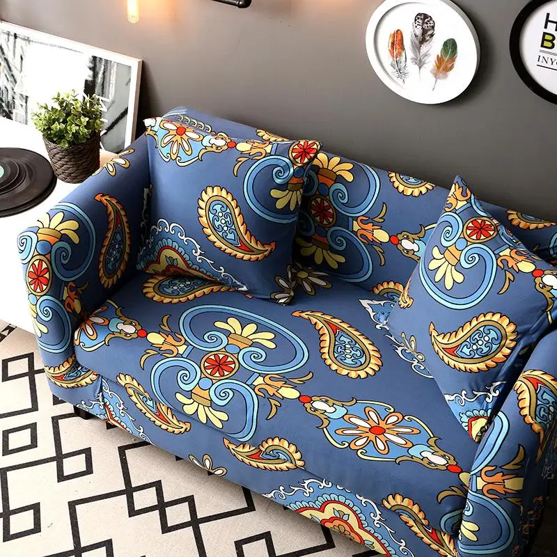 Покрывало для 5 диванов Полноразмерное нескользящее секционное эластичное