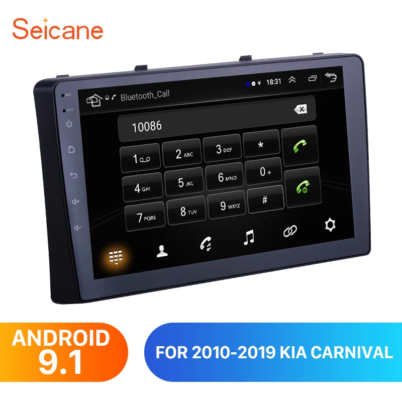 Seicane Android 9 1 дюймов Автомобильный GPS радио головное устройство плеер для 2010 2011 2012