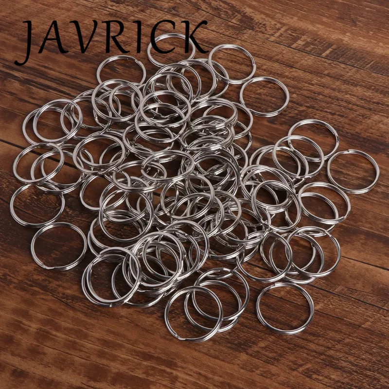 

100 Pcs/Bag Key Rings Stainless Steel 30mm Silver Jewelry Findings DIY Accessory