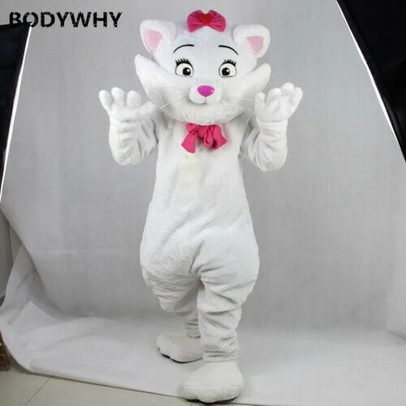 Костюм талисмана с имитацией меха милого кота Вечерние костюмы для