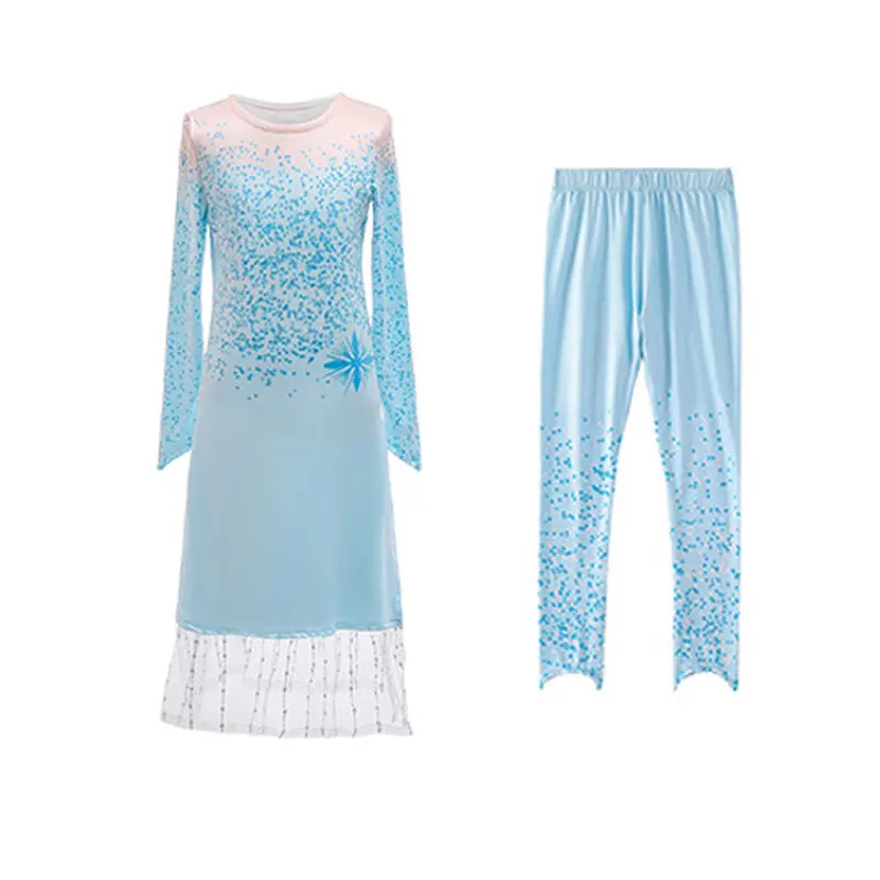 Новинка 2020 года Детское рождественское платье Анны и Эльзы для костюмированной