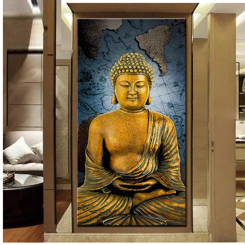 

Картина из алмазов 5d «сделай сам» с изображением иконы Будды, иконы религии, мозаика из алмазов, настенное искусство, YG1994