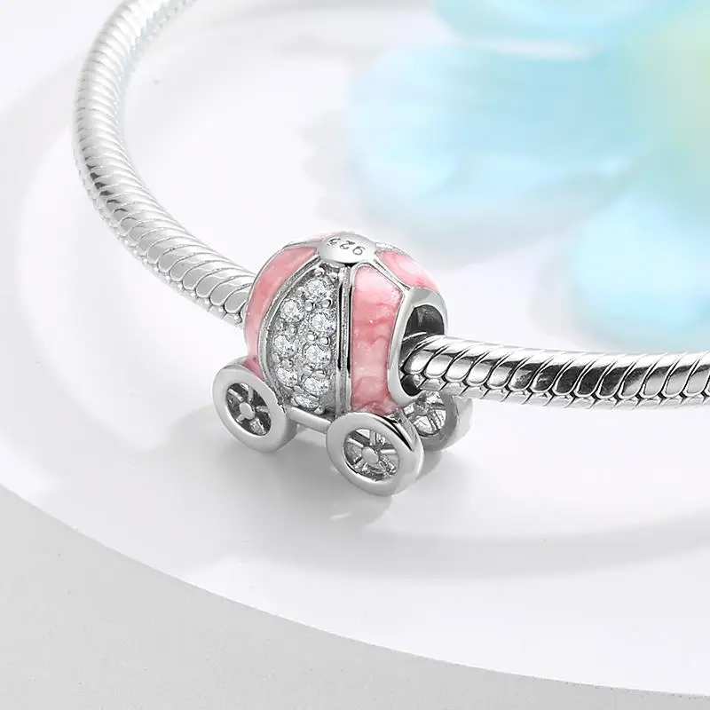 925 пробы серебро сказочная мечта с украшением в виде кристаллов CZ тыквы корзина