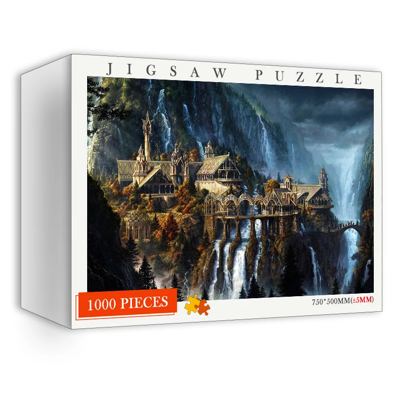 

1000 Pieces Wooden Puzzles The Elf Castle Puzzles For Adults Toys Rivendell Jigsaw Puzzle 1000 Pieces Brain Teaser Puzzles Toys