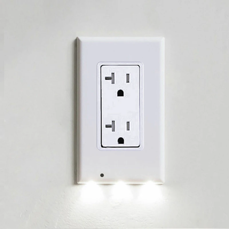 Настенный светильник светодиодный ночник со встроенным датчиком освещения для