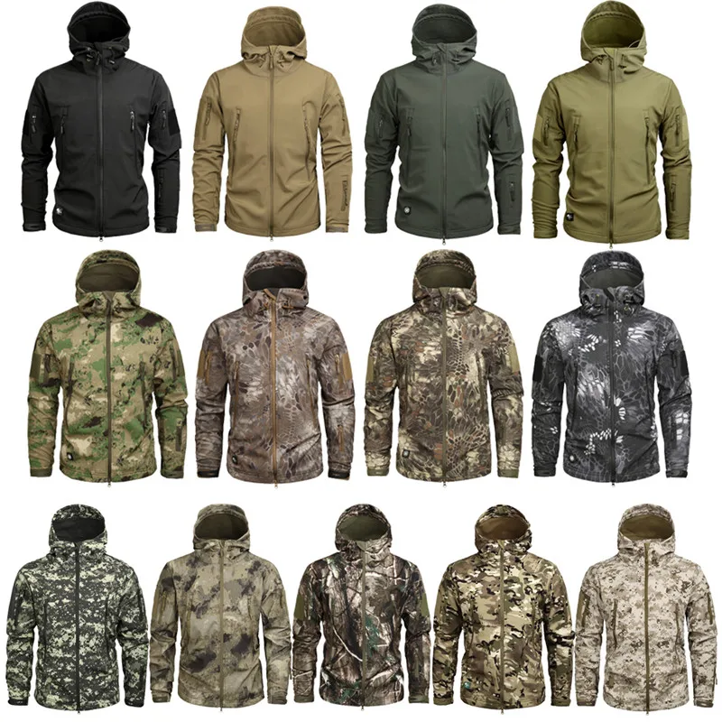 

Autumn Men's Military Camouflage Fleece Jacket Mege Brand Clothing Army Tactical Clothing Multicam Male Camouflage Windbreakers