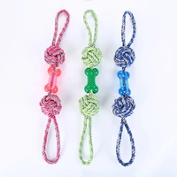 pets dogs toy dogs rope toy chew knot toy durable braided bone rope chew teeth clean outdoor traning fun playing