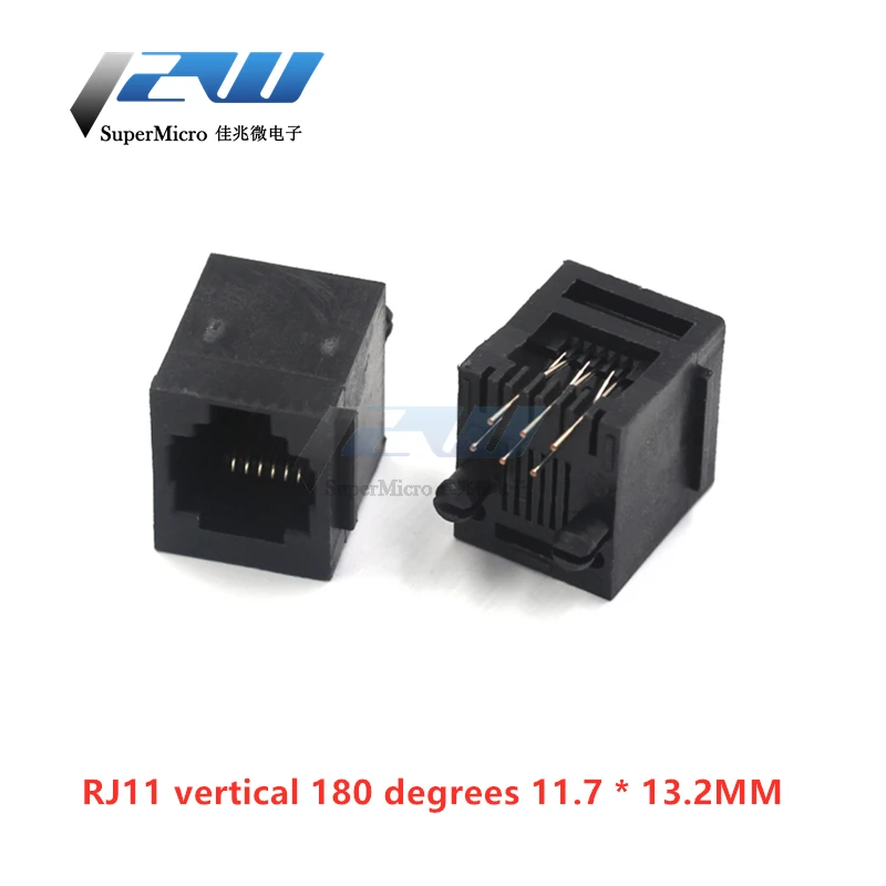Розетка для телефона RJ11 95001-6P6C 20 шт./лот розетка 6P6C RJ12 90 градусов 180 6 ядер