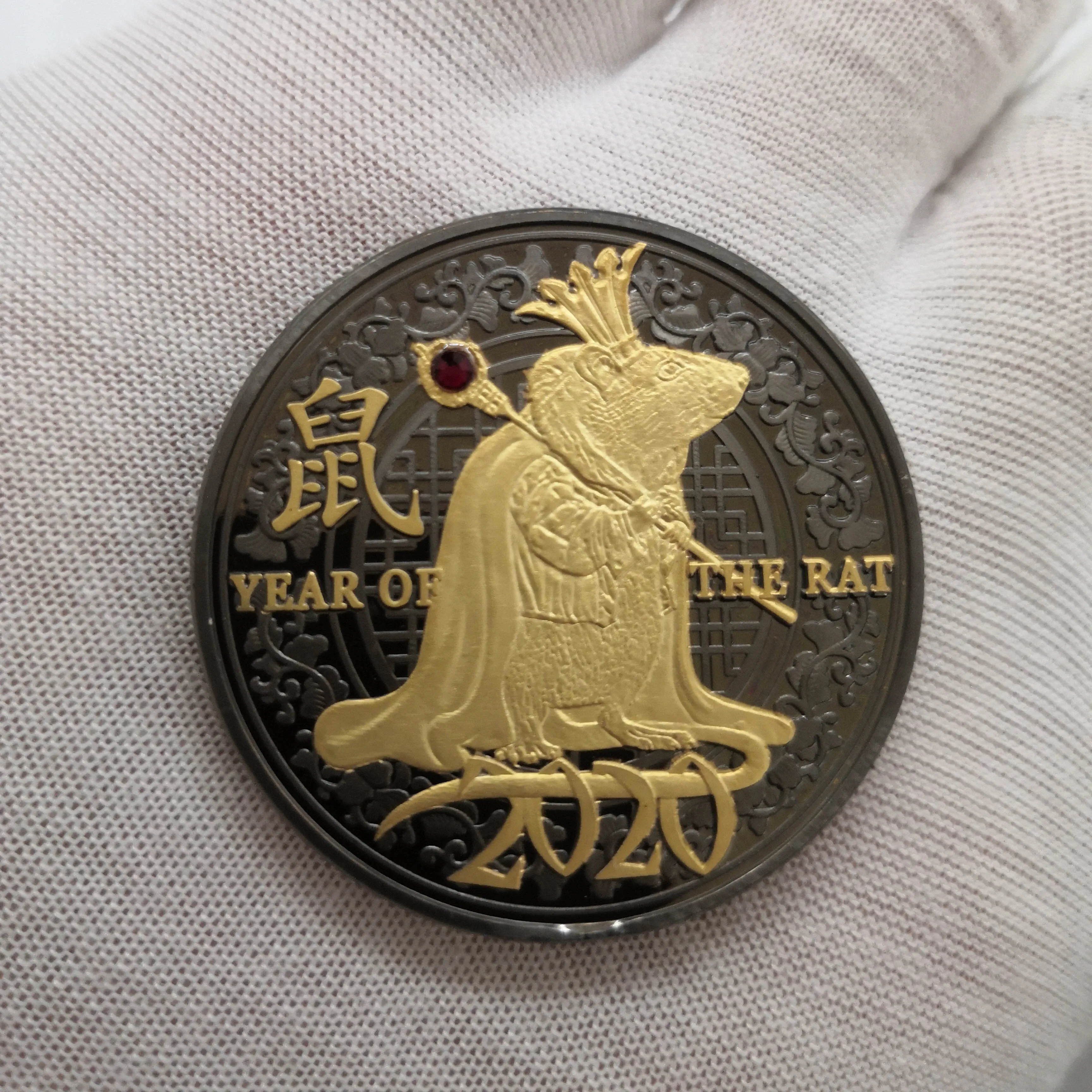 2020 год крысы Китайский Удачи животное никель серебро бриллиант памятная монета