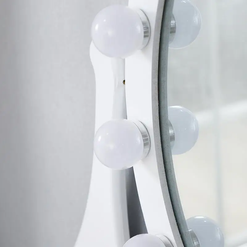 Минималистский туалетный столик зеркало маленькая искусственная кожа