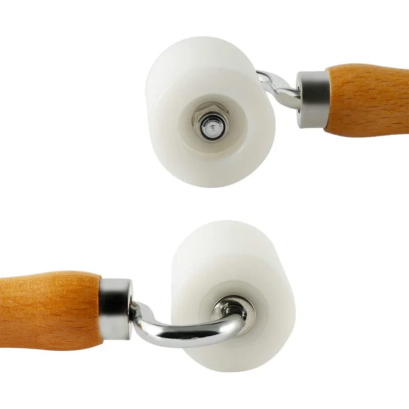 

2 Wood Wallpaper Flat Seam Roller - Internal External Corner PU Roller Banner Welding, Automotive Sound Deadening Tools