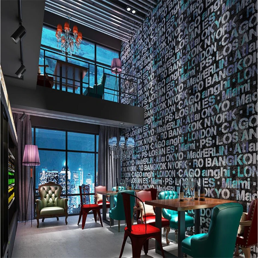 Обои wellyu в ретро стиле ностальгические обои В индустриальном с английским