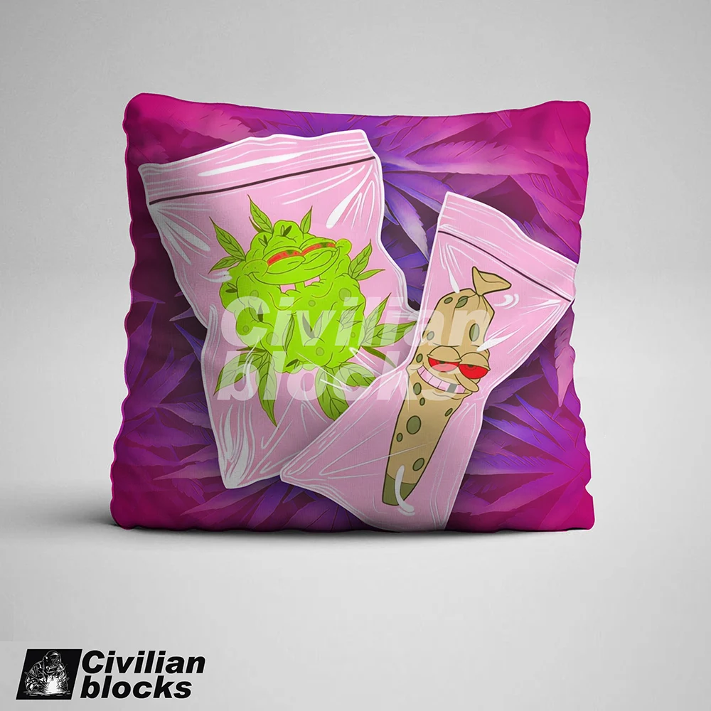 

Cartoon Leaf Print Throw Pillows West Coast Oldschool Hiphop Pillow Seat Chair Cushions Home Decor Cojines Decorativos Para Sofa