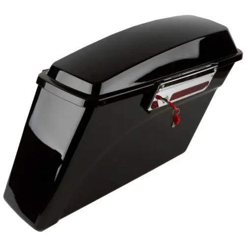 Жесткие мотоциклетные сумки Седло Ярко черного цвета с крышкой и защелкой для