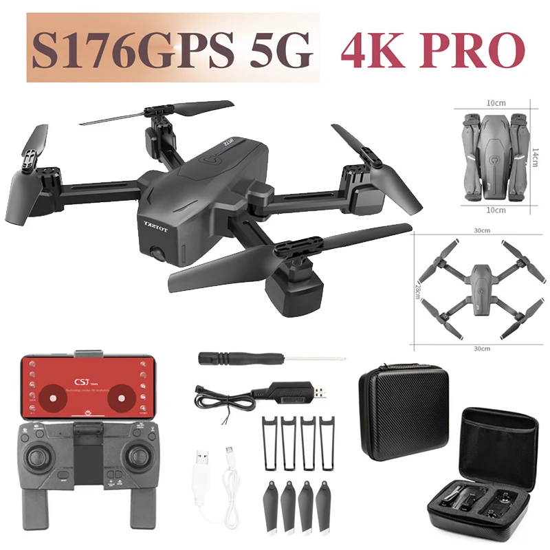 

S176 GPS Drone With Dual Camera HD 4K Professional 5G Wifi FPV RC Quadrocopter Foldable Remote Control RTF Quadcopter Dron