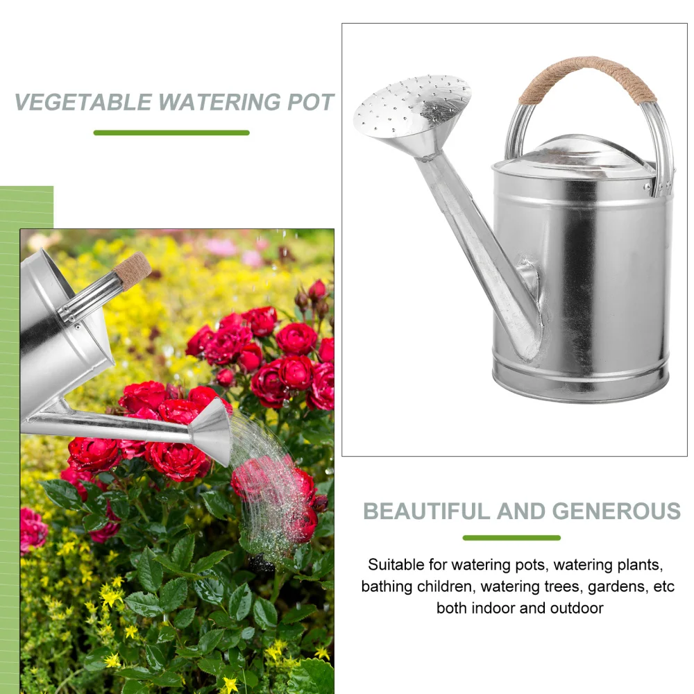 

5L Modern Style Watering Pot Iron Long Mouth Water Cans Gardening Watering
