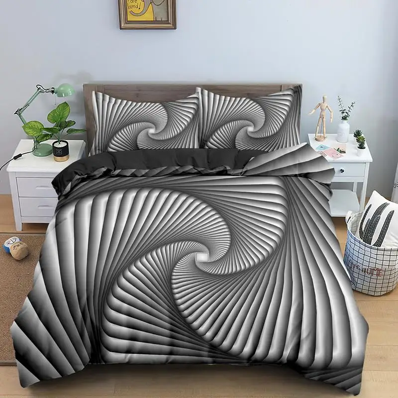 

Hot Fashion New Bedclothes Bed Set 3D Printed Bedding Sets Queen King Size 2/3PCS Suit