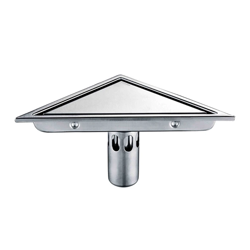 

Stainless Steel Bathroom Anti-odor Floor Drainer Hidden Type Triangle Tile Insert Floor Waste Grates Shower Drain