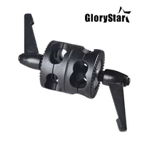 glory star swivel dual head grip holder bracket for photo studio boom reflector arm support dual grip head angle clamp
