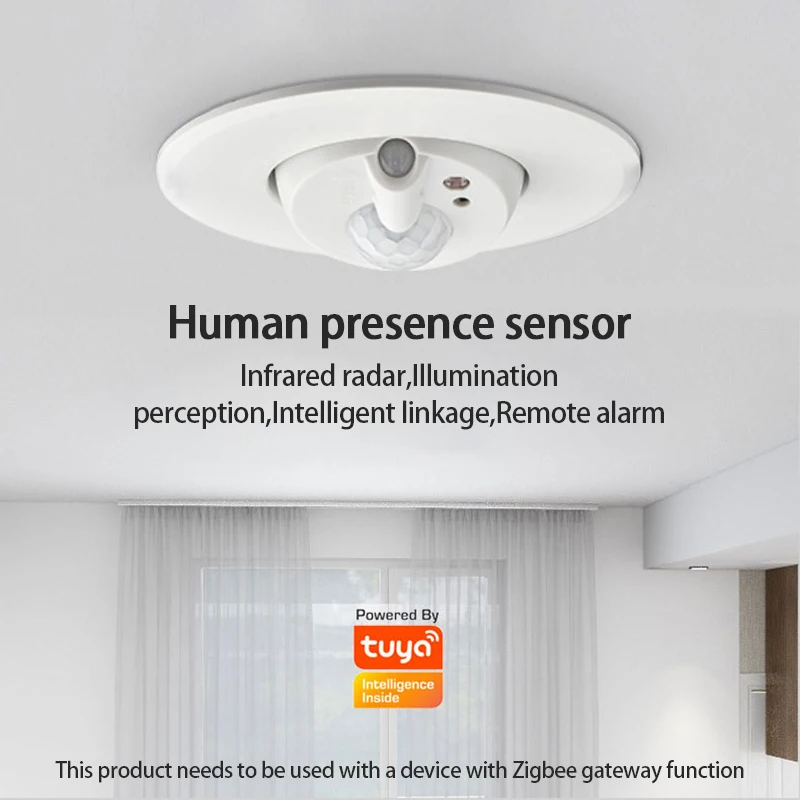 

Tuya ZigBee Smart PIR Motion Sensor Human Detector Smart Life Tuya App Control Smart Body Movement Sensor For Home Alarm System