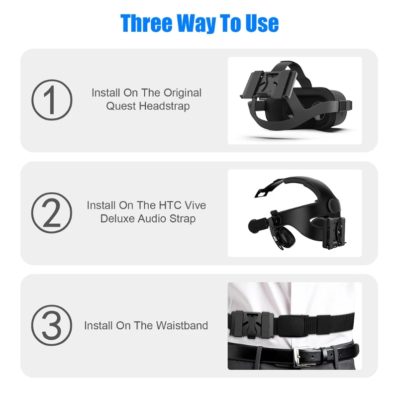 

VR Power Fixing Bracket -Audio Band Clip Mobile Power Holder for -Oculus Quest -HTC Vive VR Headset Game Accessories