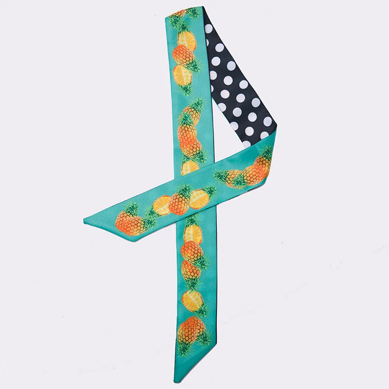 Классическая модная сумка с принтом ананаса шарф Шелковый женская маленькая