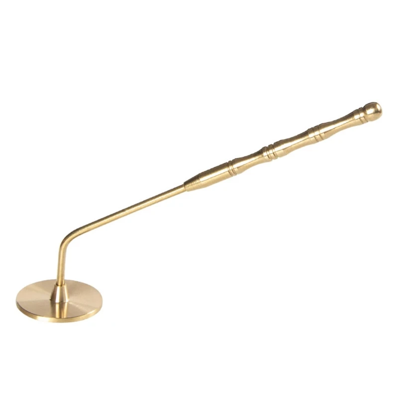 Brass Incense Ash Press with Long Handle Metal Powder Seal Stick Tools DIY Fragrance Incense Mold Burner Accessories