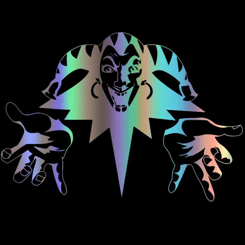 

King and Jester Funny Car Sticker KK Vinyl Decal Silver/black for Car Bumper Window Decorations Sunscreen Waterproof 42cmX30cm