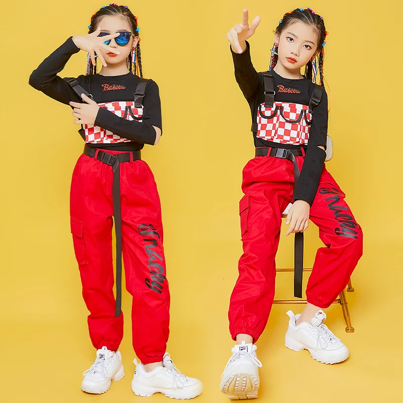 Детская одежда в стиле хип хоп костюм джаза модная для уличного танца подиума