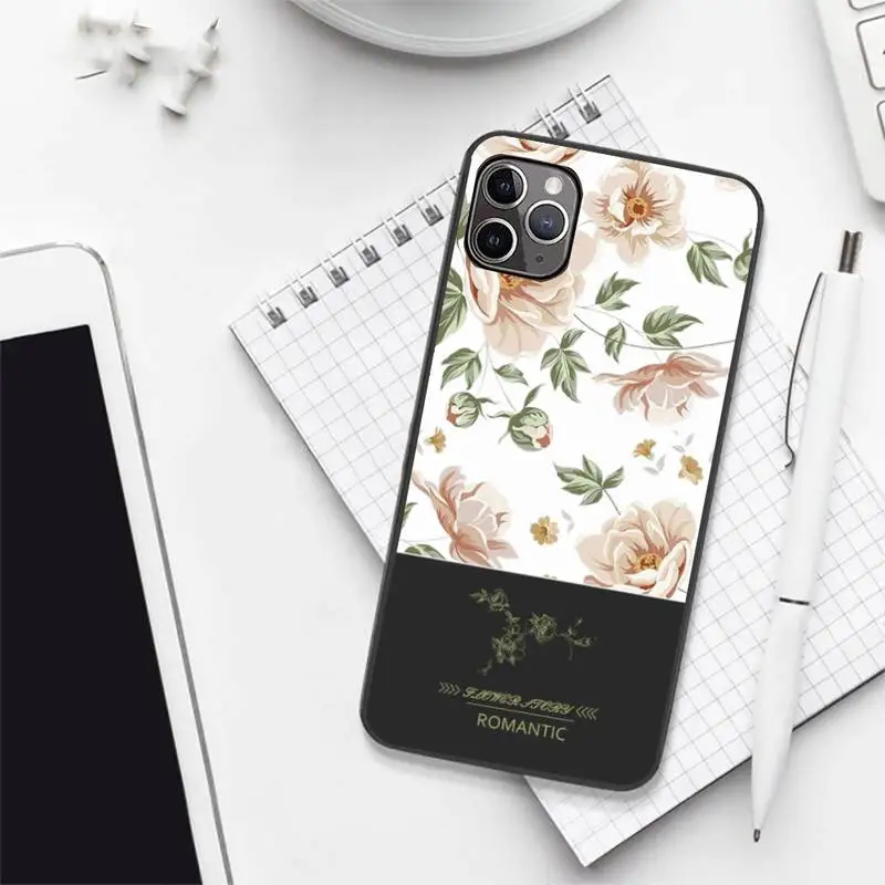 

Summer Flowers Pineapple Phone Case Candy Color for iPhone 6 7 8 11 12 s mini pro X XS XR MAX Plus