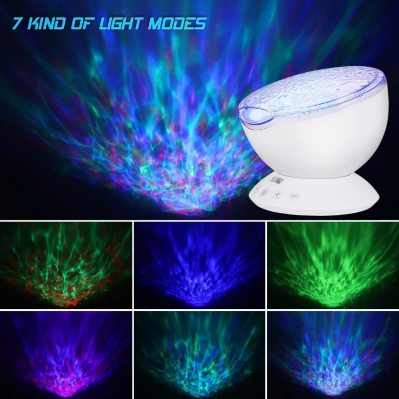 Проектор с дистанционным управлением ночник 7 вращающимися лампочками