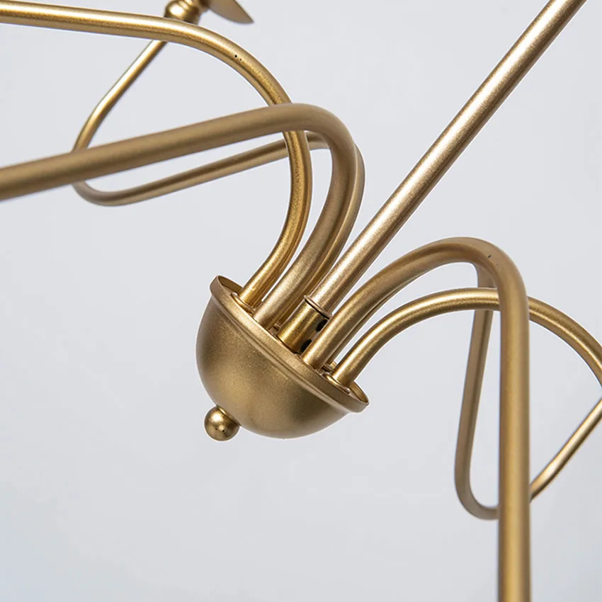 

American Simple Modern Candle Iron Chandelier Creative living room dining room Home Lighing Fixtures