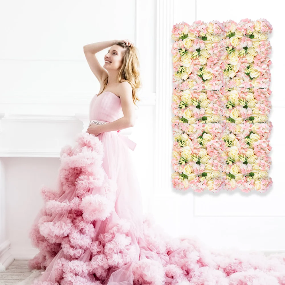 

1pc Beautiful Flower Wall Delicate Flowers Wall Simulation Flowers Wall