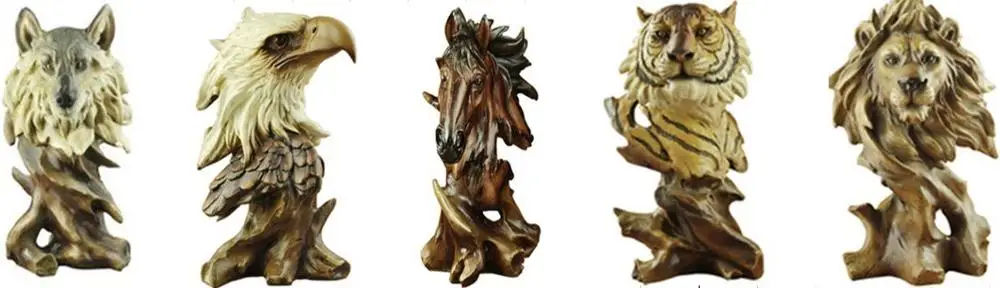 Тигр лошадь Орел волк Лев изделия из смолы украшение дома сувенир резьбы по
