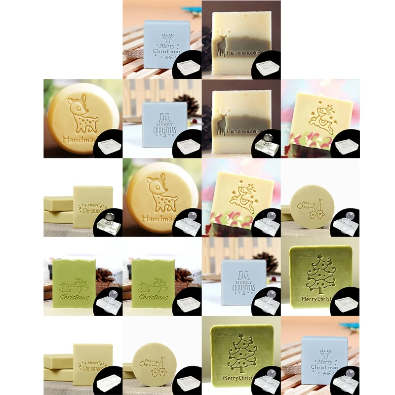 

Креативный Рождественский прозрачный штамп, акриловое прозрачное мыло ручной работы, рождественские подарки для детей и подростков