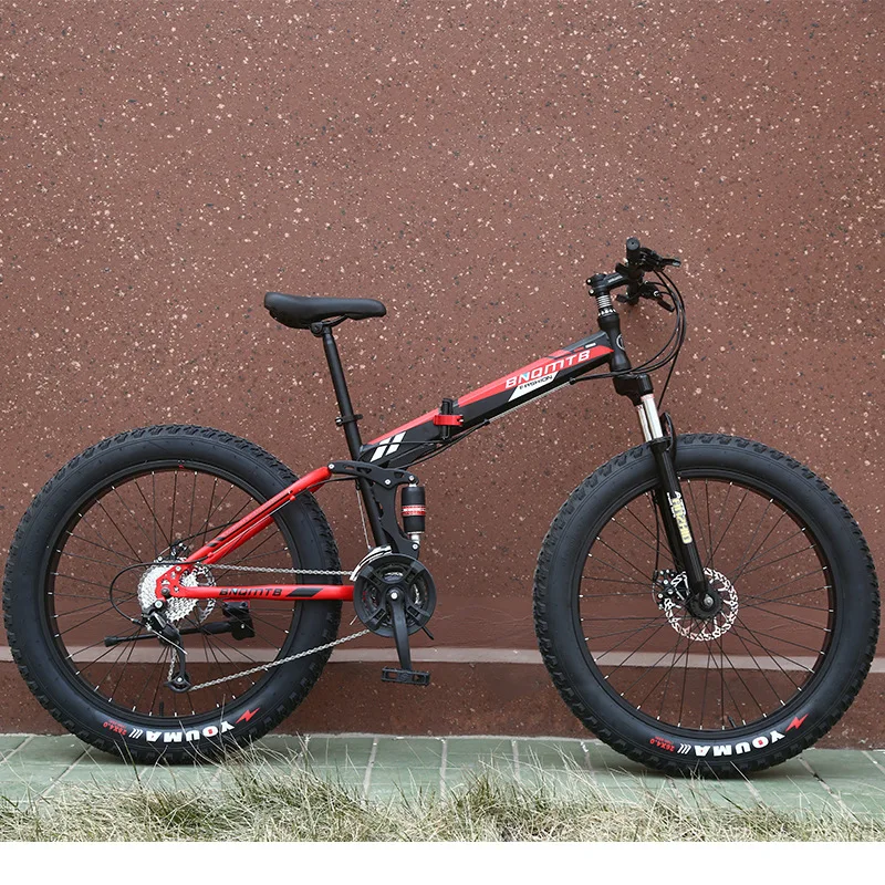Folding bicycle wheels 26 * 4.0 24 speed 21 6 Snow driving 17.5 inches steel frame free delivery in Russia | Спорт и развлечения