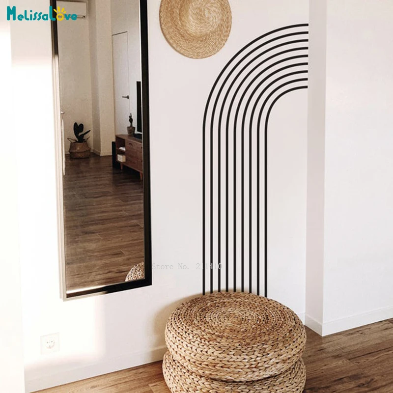 Половина арки Наклейки на стены абстрактный домашний декор Boho предмет интерьера