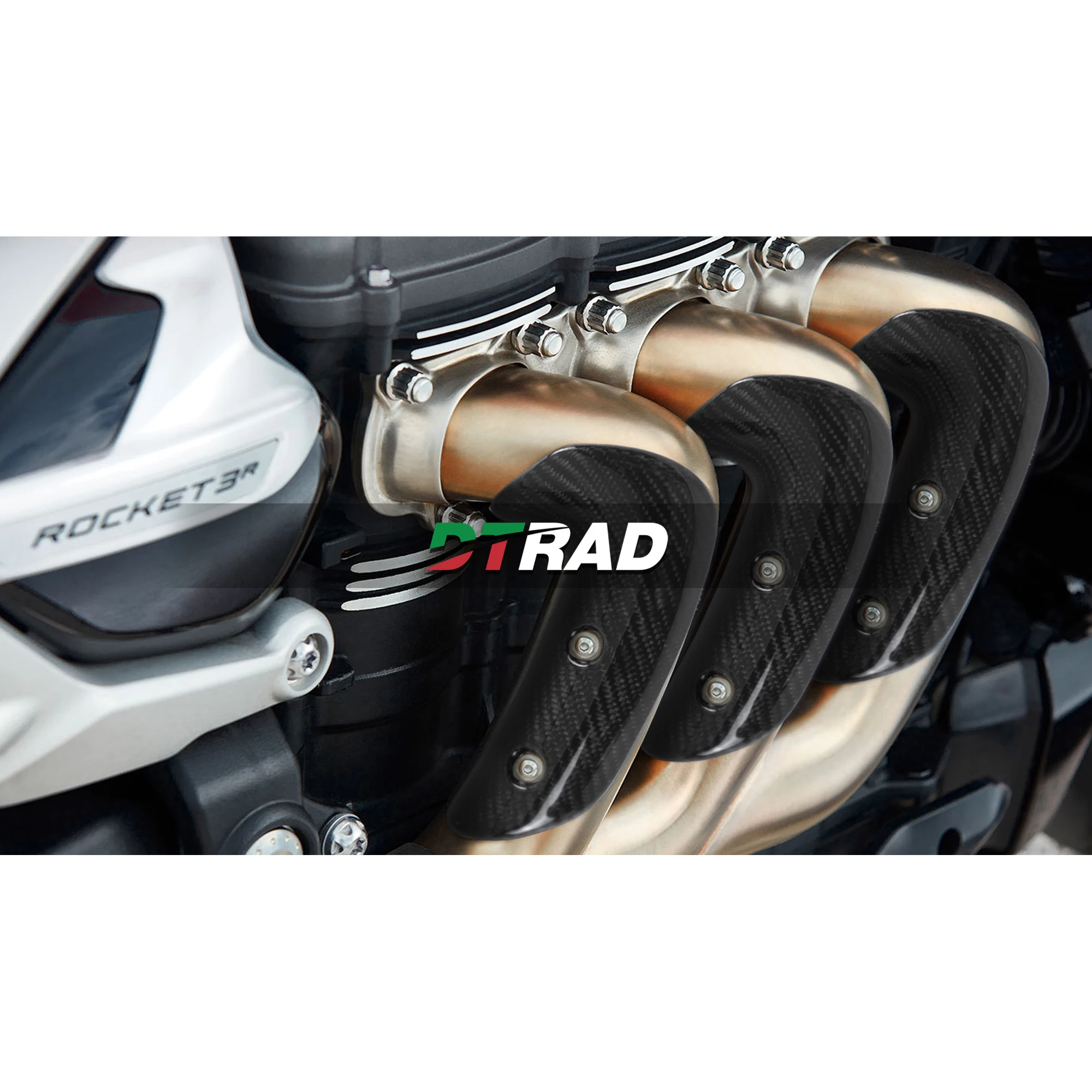 Для Triumph Rocket III углеродное волокно выхлопные боковые крышки тепловой экран |