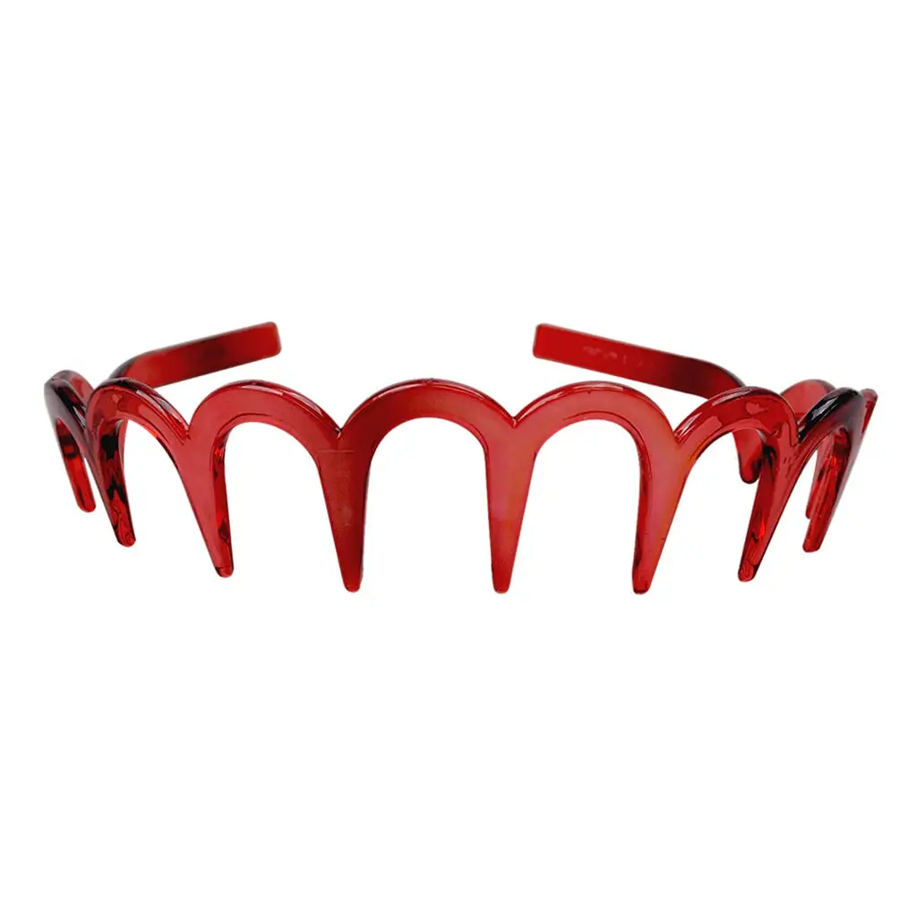 

Comfortable Headbands Zig Tortoise Shell Effect Wavy Comb Headband Hair Accessory Shark Teeth Comb Unisex for Sports Mens Girls