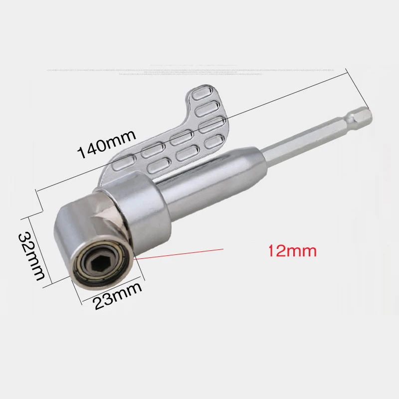 Corner device long 1/" дюймовый Магнитный Отвертка адаптер отвертка 105 градусов Регулируемый фланец большого пальца Off-Set power Head power Drill Driver - Цвет: Corner device long