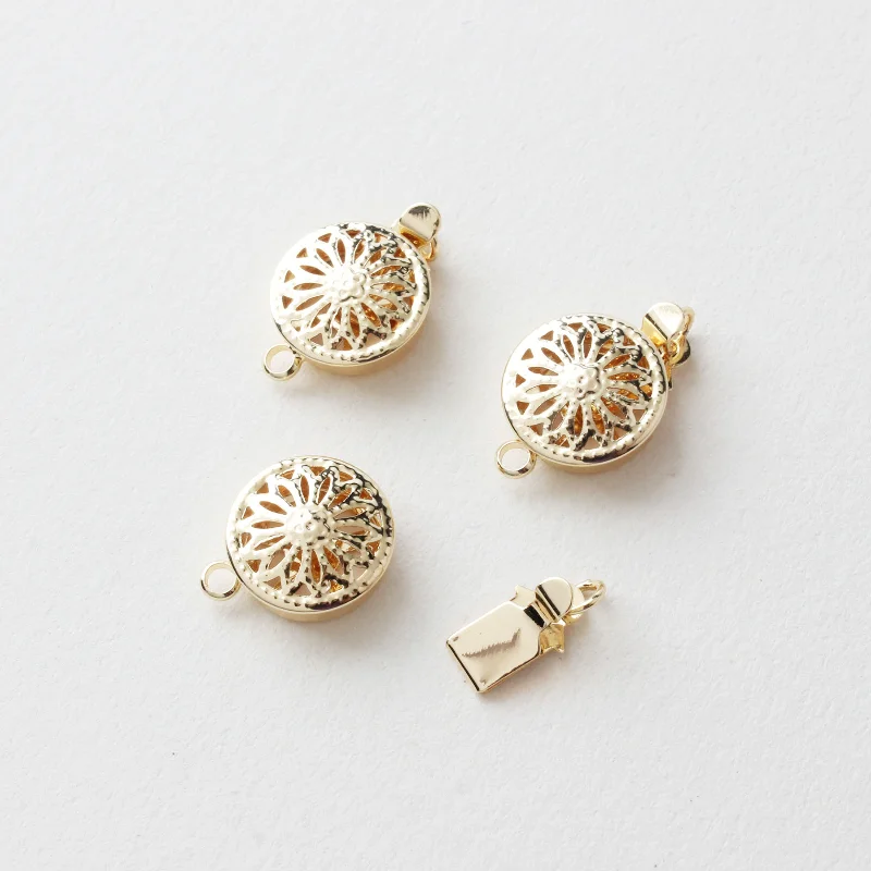 

Застежка для браслетов и ожерелий ручной работы с позолотой 18 карат