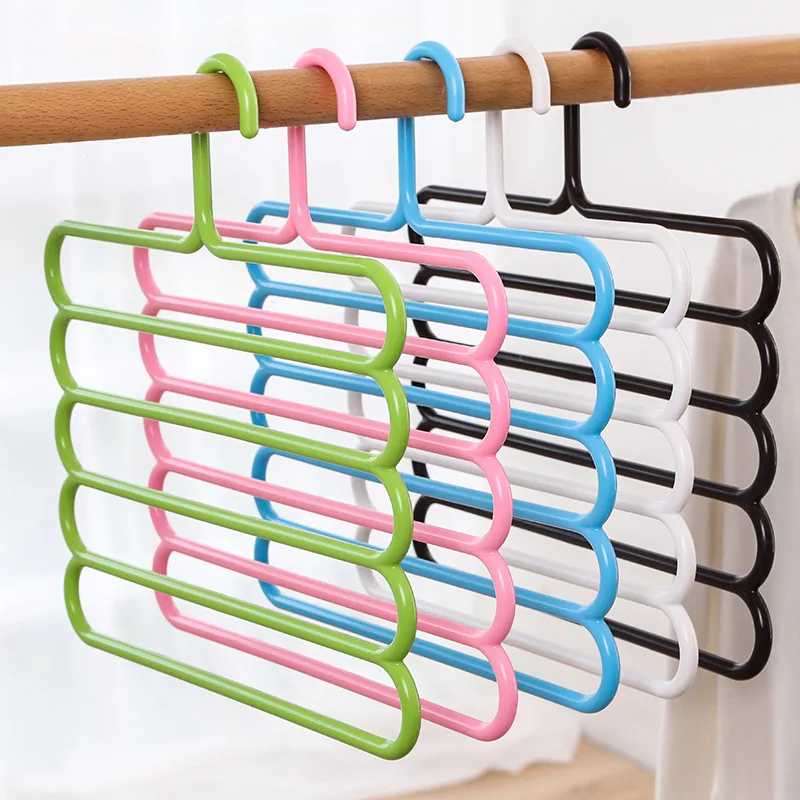 

5 Layers MultiFunctional Pants Hangers Holders Trousers Hanger Storage Rack Clothes Hanger Perfect for Coats Jackets and Blouses