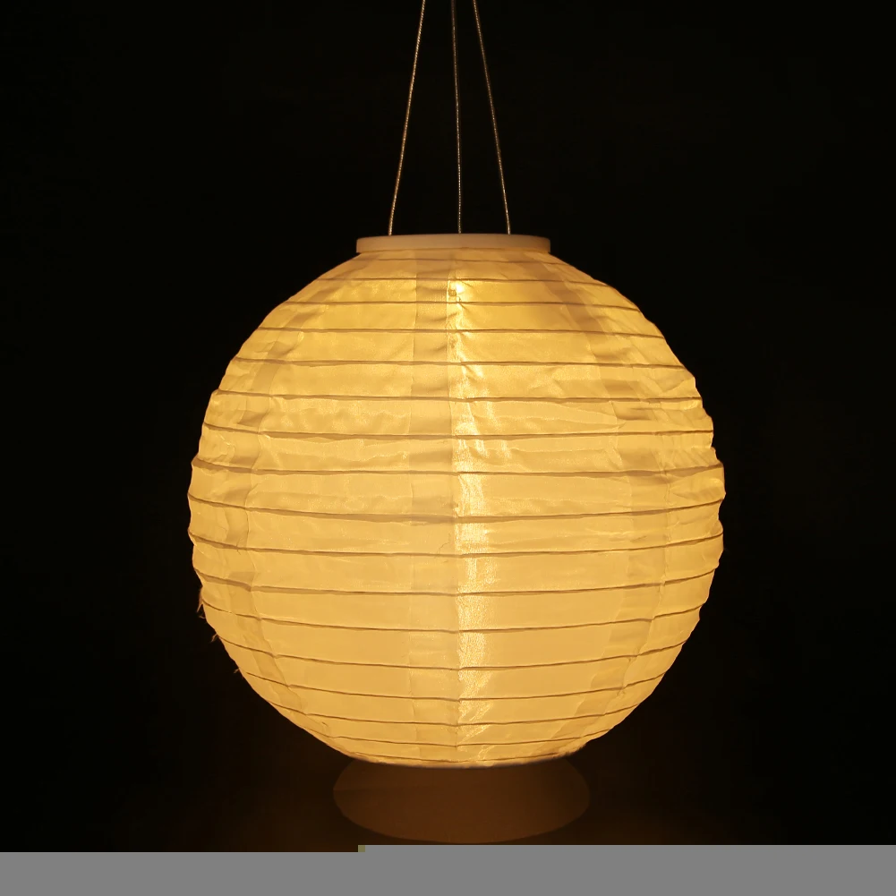 구매 정원 캠핑 매달려 LED 빛 20/25/30cm LED 태양 랜 턴 램프 방수 야외 마당 파티 장식 매달려 빛