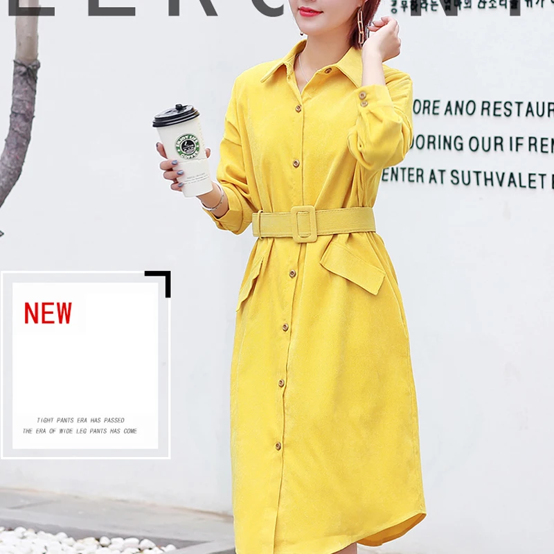 Платье Zoki женское вельветовое с завышенной талией Элегантная туника трапеция